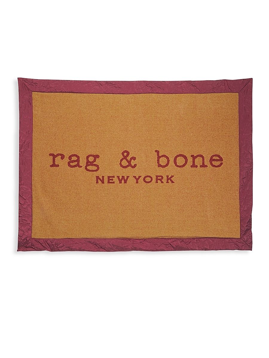 Logo Wool Puffer Blanket - Yellow