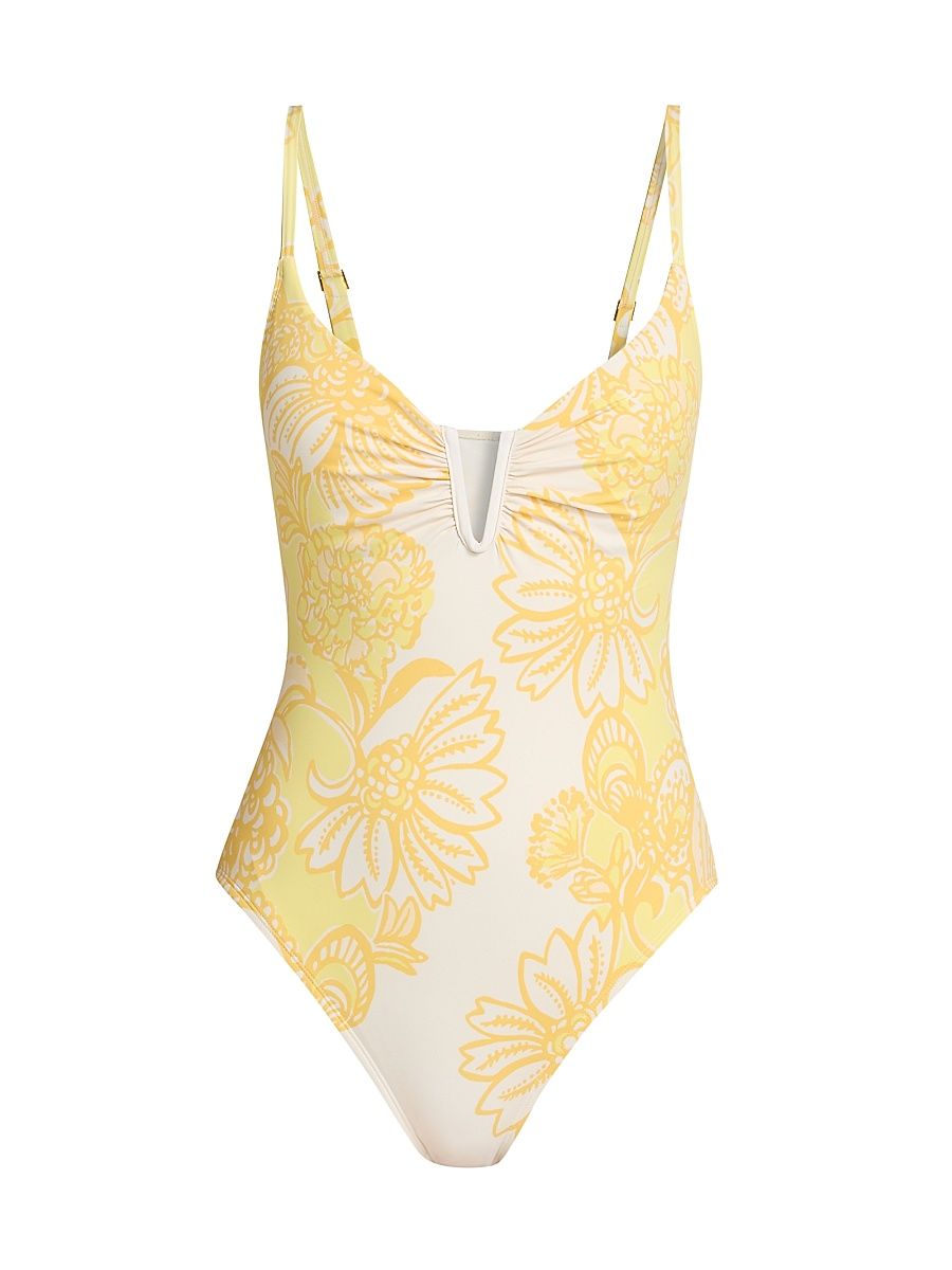 Women's Clode Golden Glow Juicy Story One-Piece Swimsuit - Golden Glow Multi - Size 12