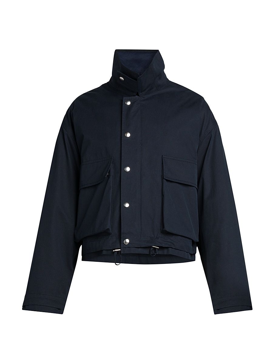 Men's Light Cotton Twill Padded Jacket - Midnight Blue - Size 44