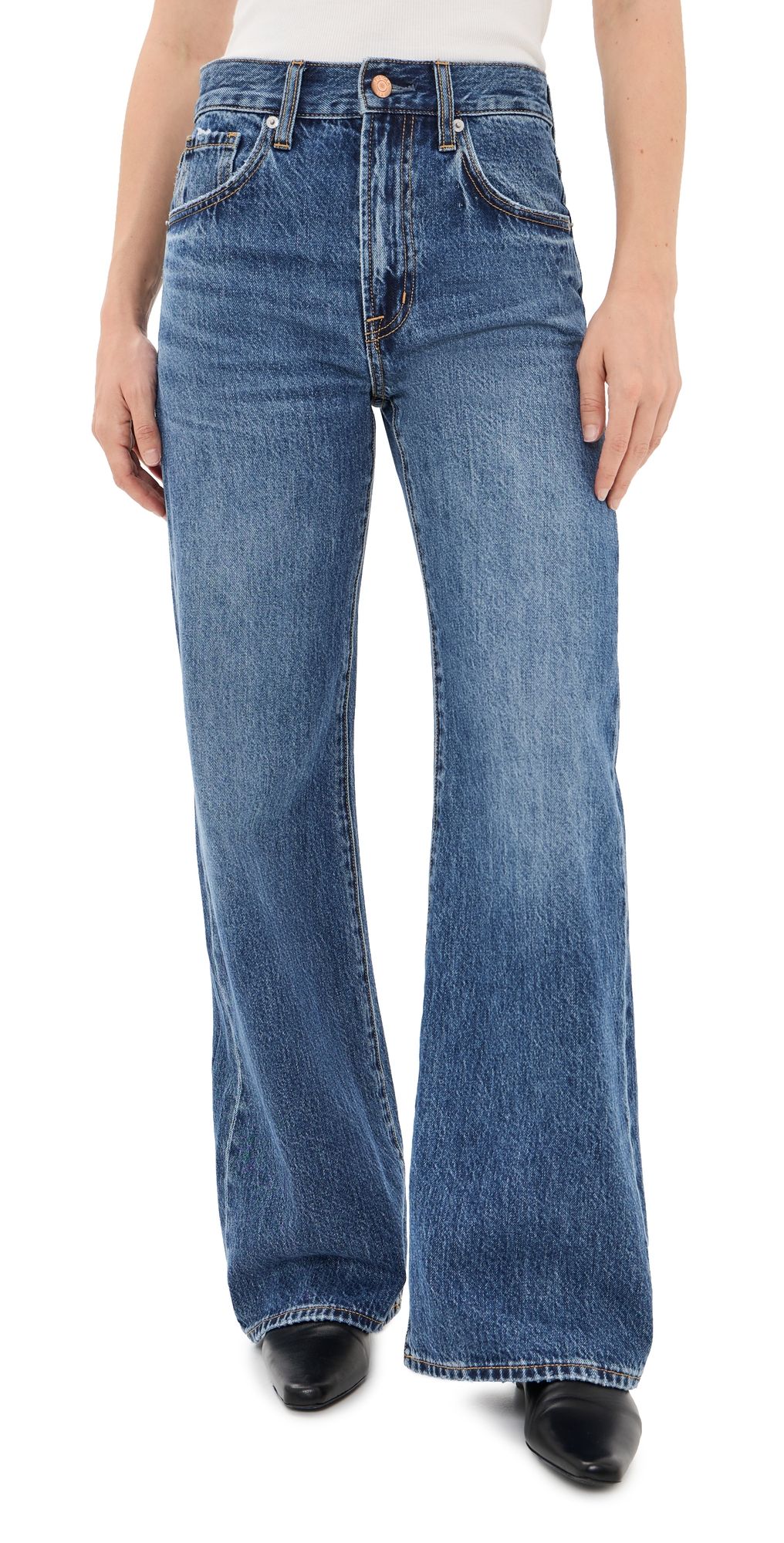 Pistola Larsen Petite Relaxed Flare Pants Daring 28