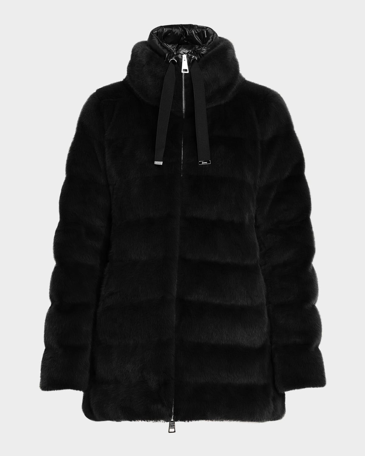 Alternative Fur A-Shape Down Jacket