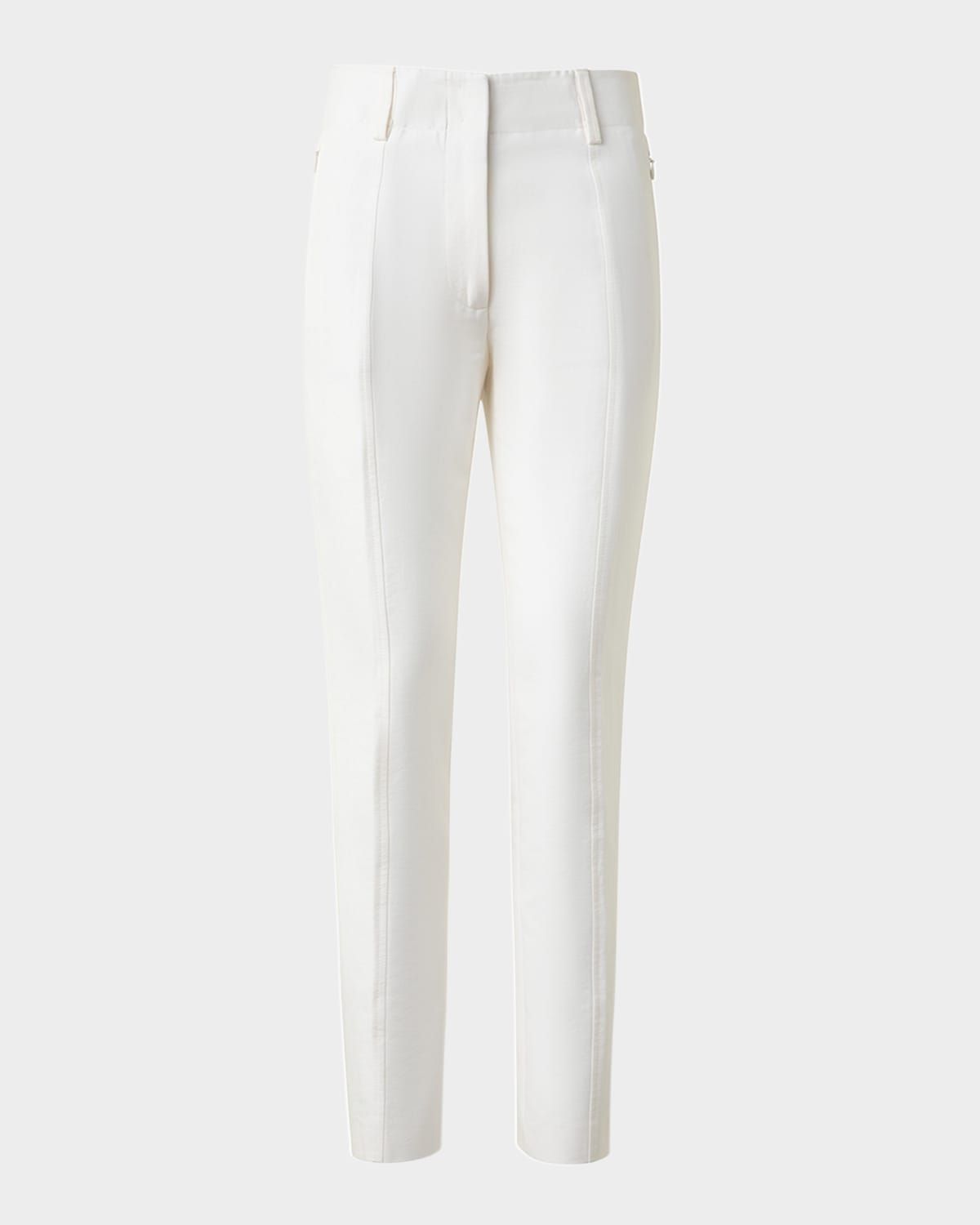 Connor Cotton-Silk Slim-Leg Ankle Pants