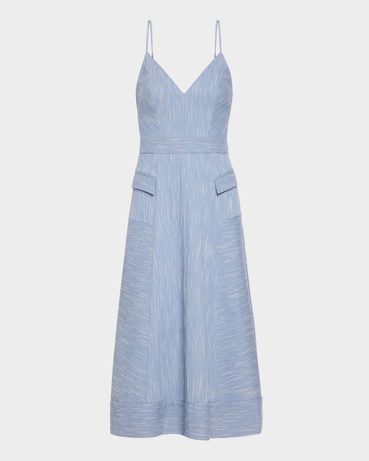 Cassia Textured A-Line Midi Dress