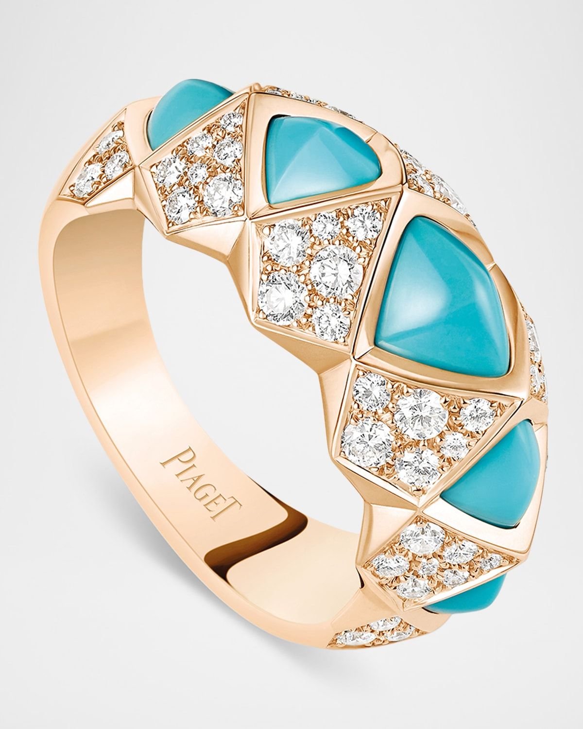 18K Rose Gold Piaget Sunlight Ring, Size 55