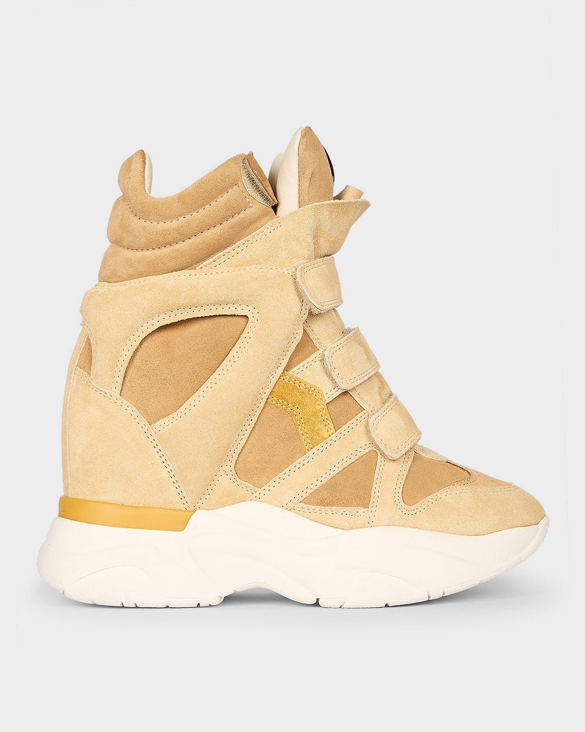 Balskee Mixed Leather High-Top Sneakers