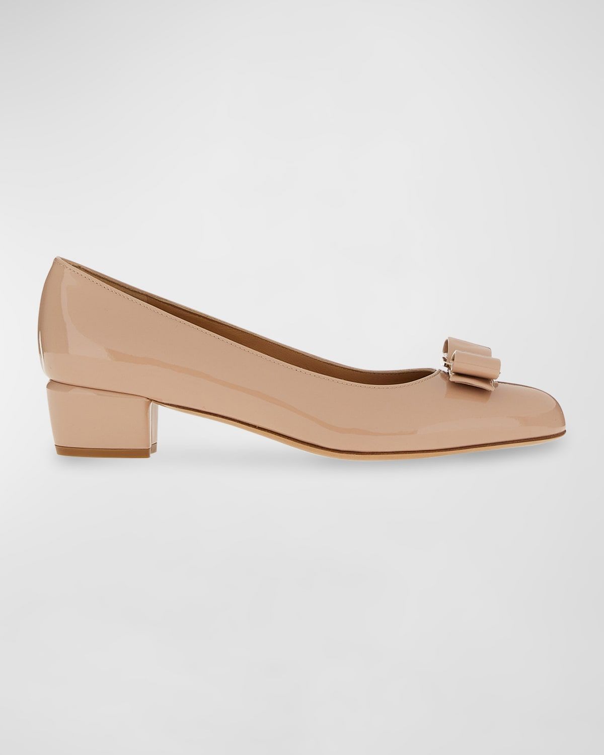 Vara Bow Leather Low Pumps