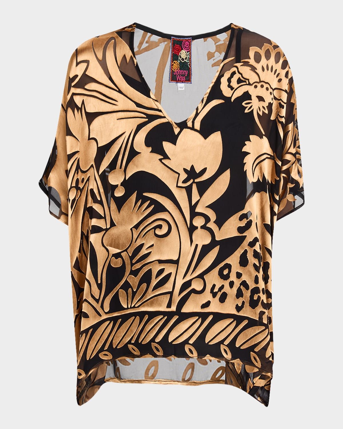 Croft Metallic Burnout Poncho