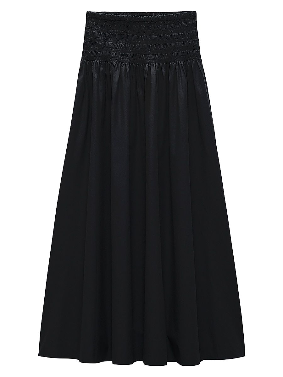 Women's Blythe Poplin Maxi Skirt - Black - Size XS