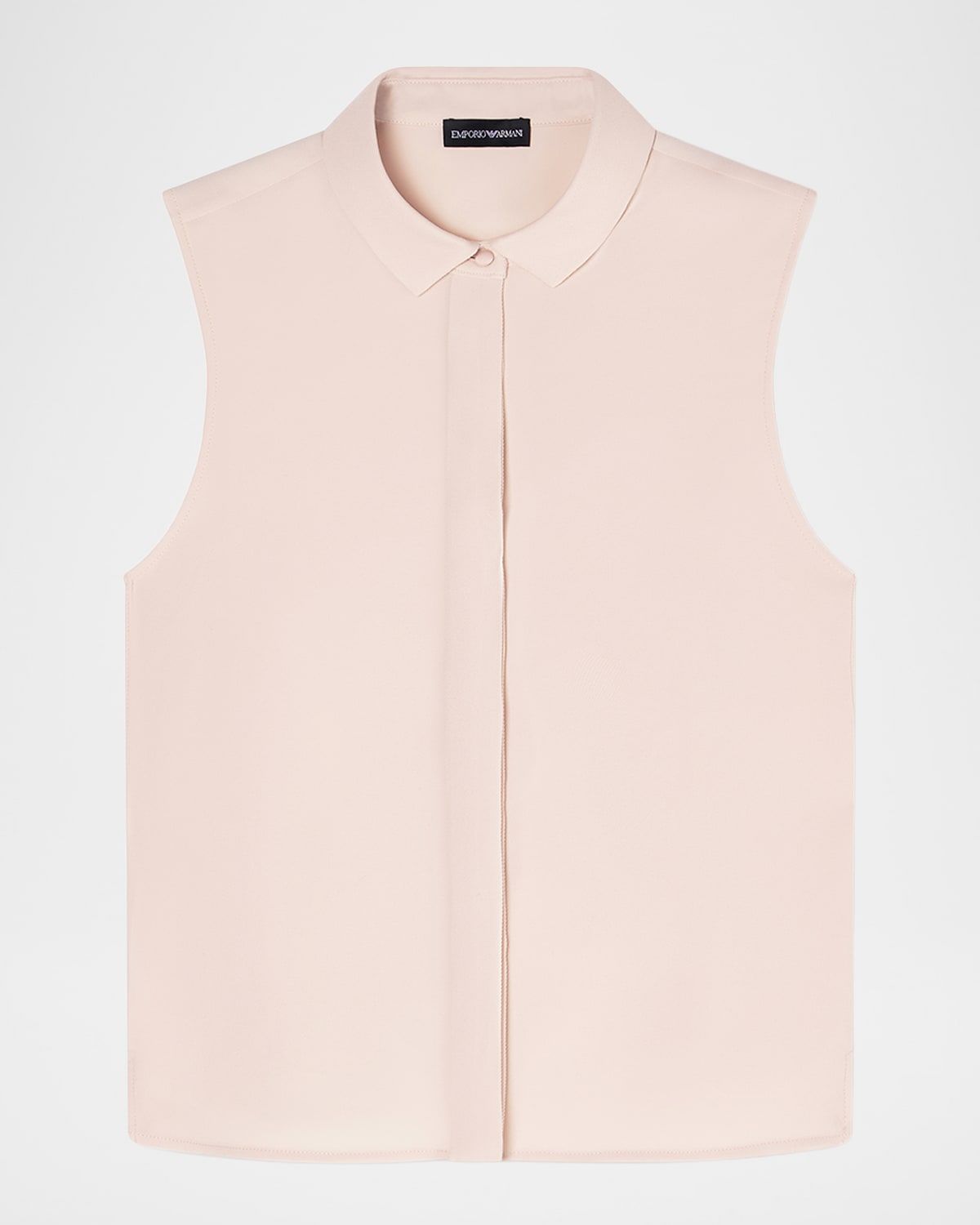 Sleeveless Technical Gabardine Shirt