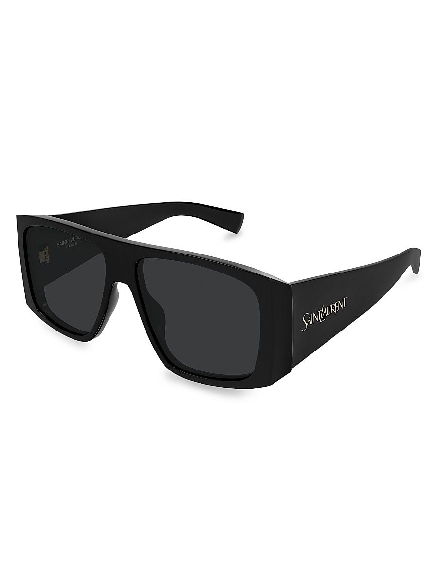 Women's 57MM Rectangular Sunglasses - Black