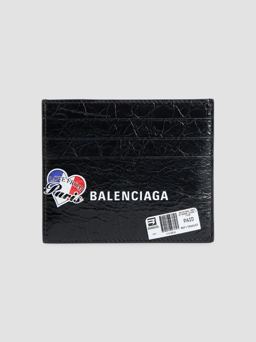 Balenciaga Men's Shopper Card Holder - Black