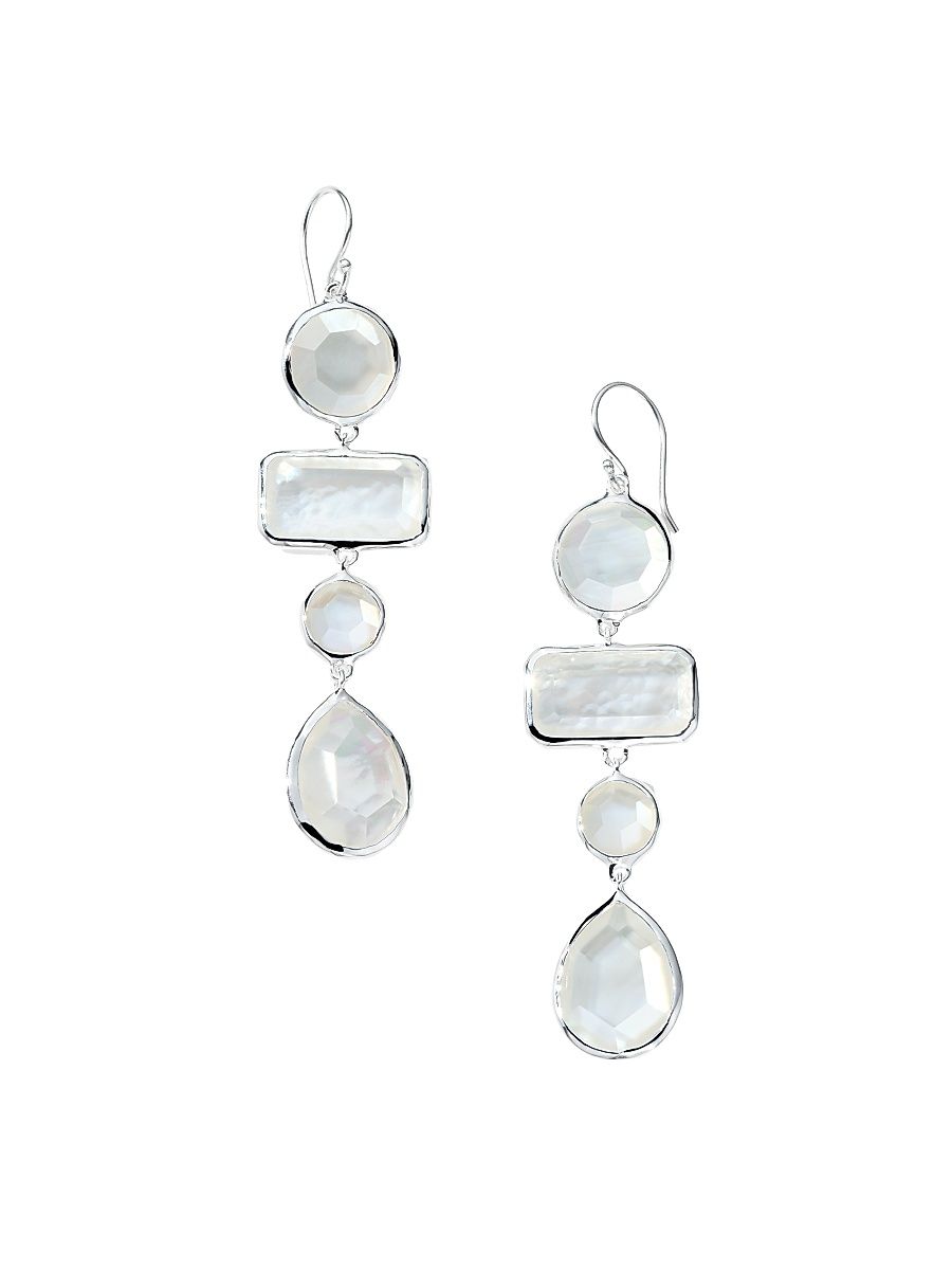 Women's Rock Candy Large Mixed-Cut 4-Tier Sterling Silver & Doublet Drop Earrings - Sabbia