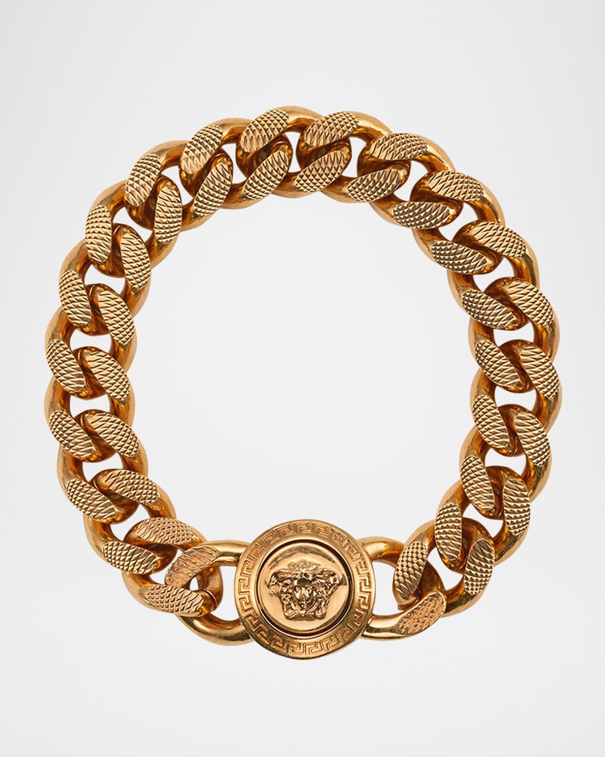 Men & apos;s Medusa Curb Chain Bracelet