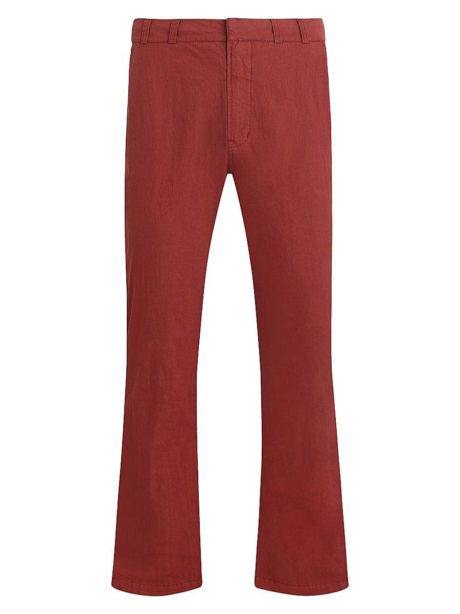 Men's Walker Cotton-Blend Straight-Leg Pants - Red Clay - Size 34