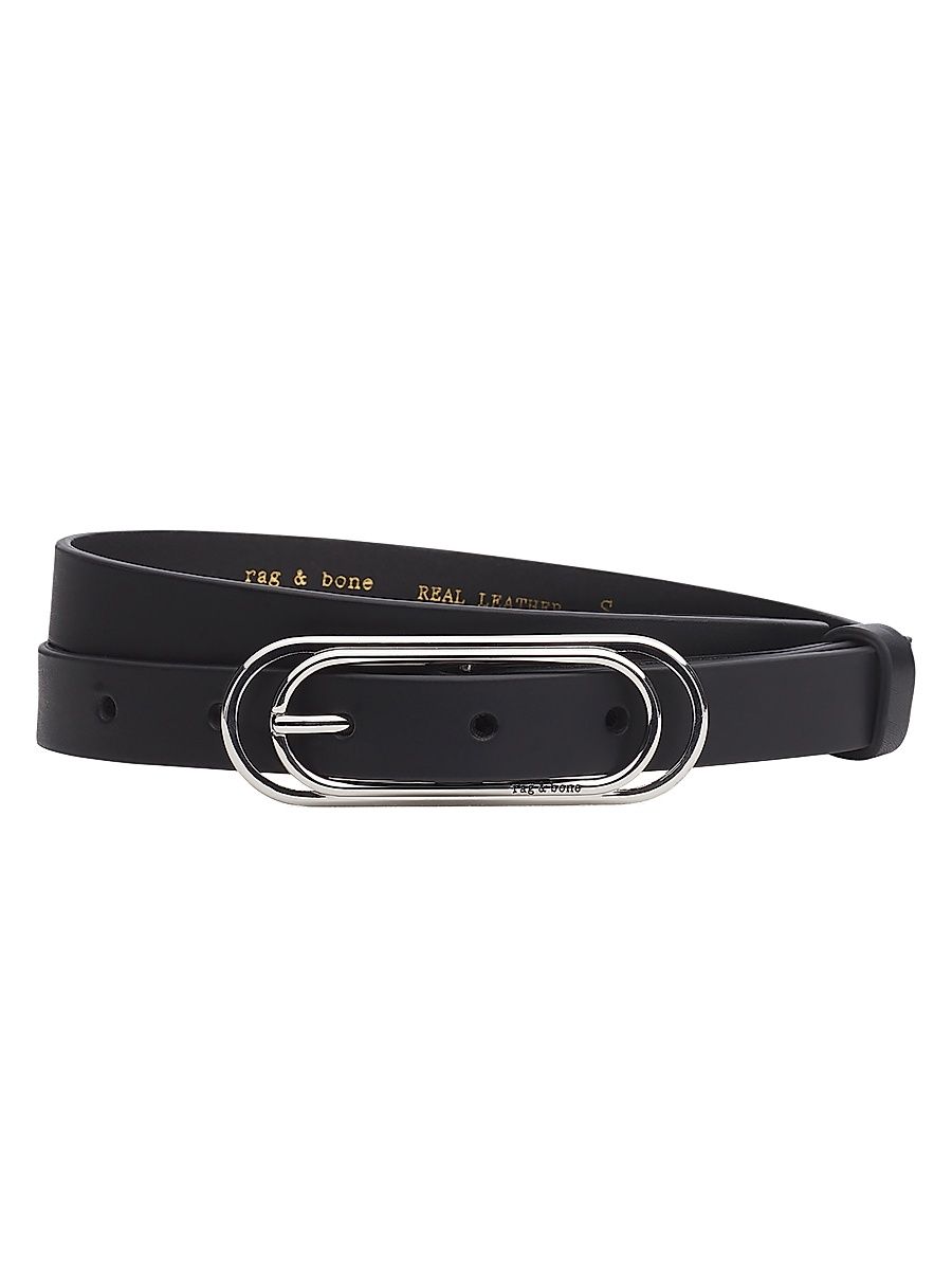 Women's Rebound Leather Belt - Black - Size Large