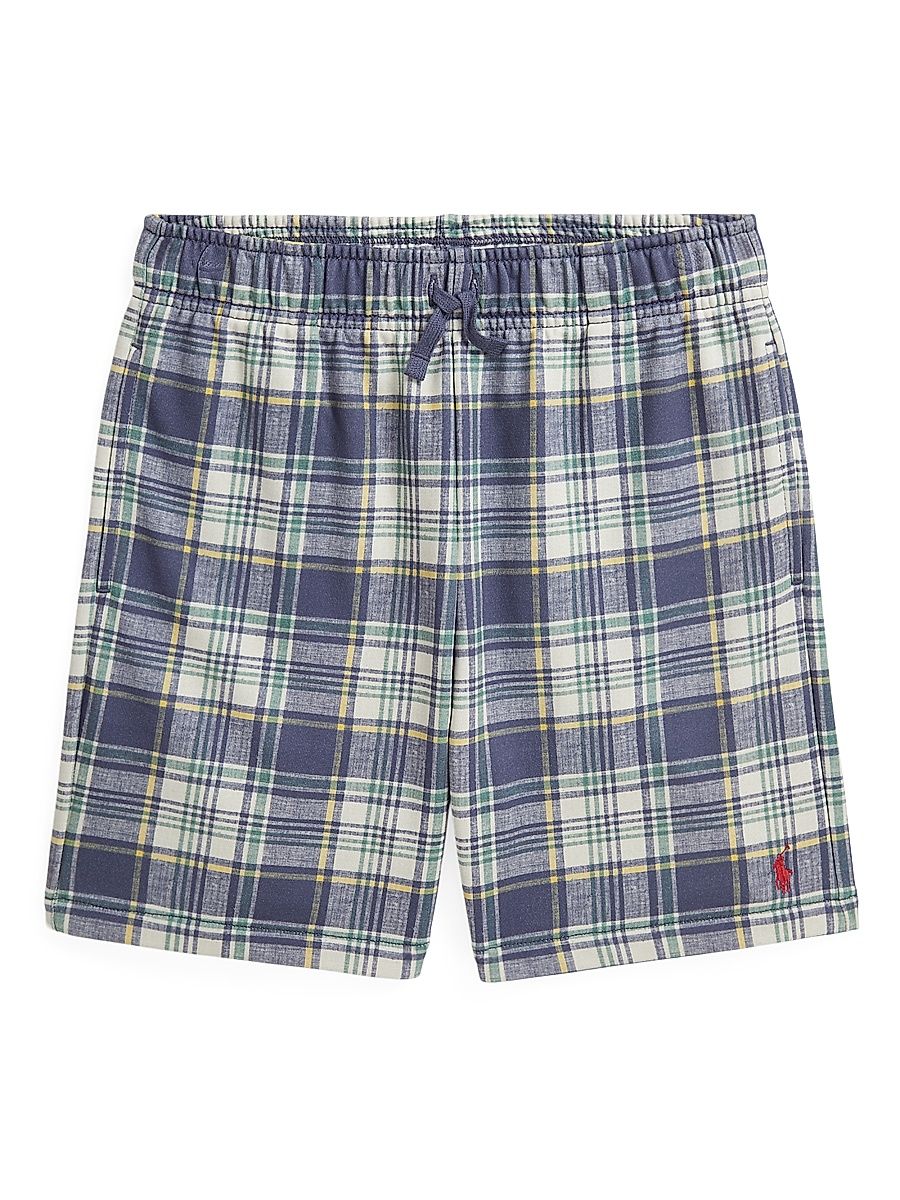 Little Boy's & Boy's Plaid French Terry Shorts - Milbury Plaid - Size 10