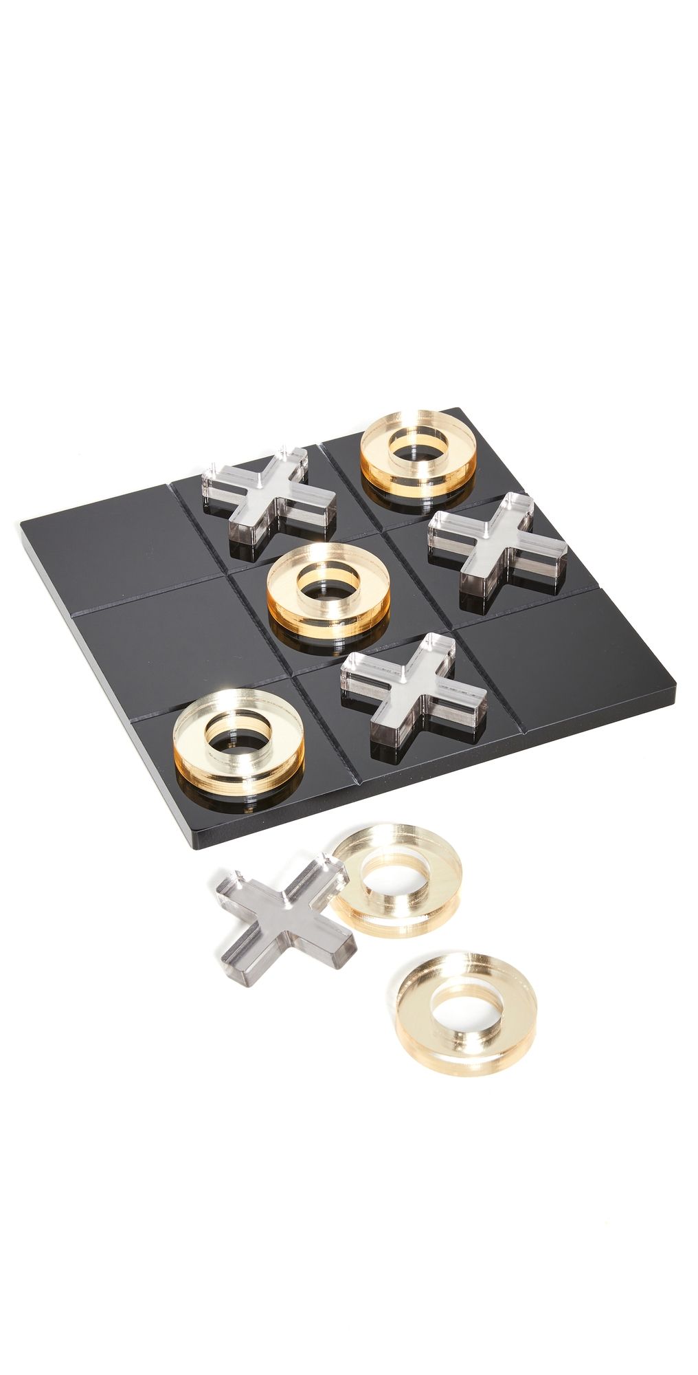 Tizo Design Tizo Design Lucite Tic Tac Toe Set Black/Gold One Size