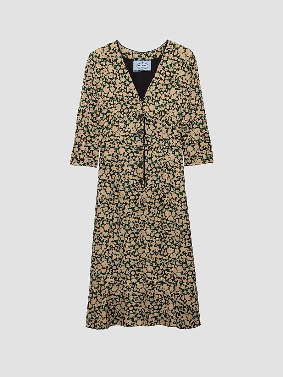 Women's Embroidered Printed Sable Dress - Green - Size 10