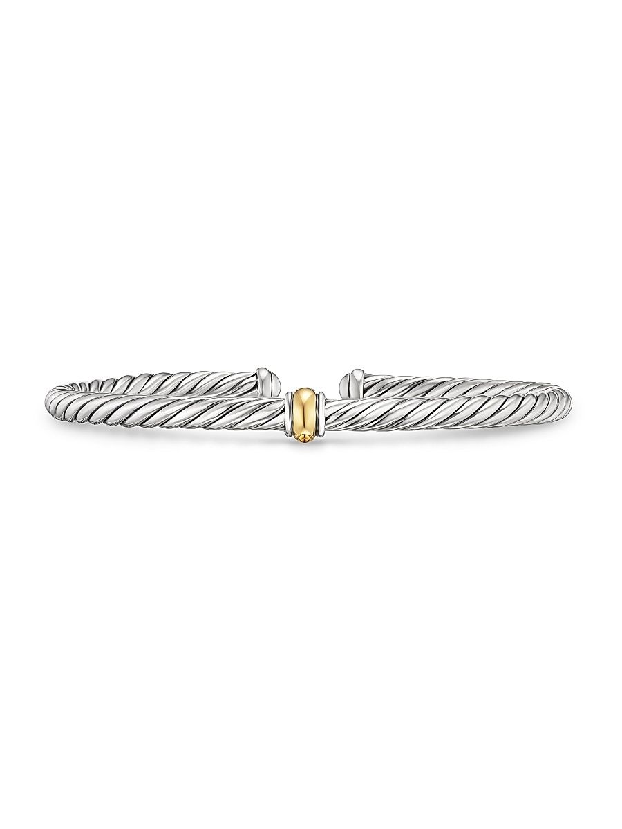 Women's Cable Flex Station Bracelet in Sterling Silver - Silver - Size Medium