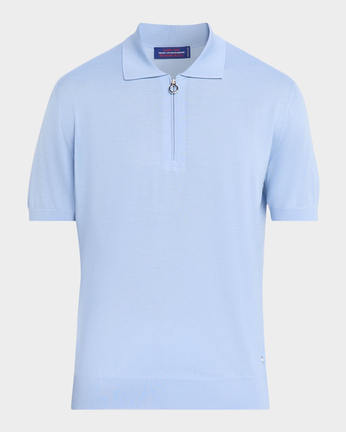 Men & apos;s Cashmere, Wool and Silk Quarter-Zip Polo Shirt