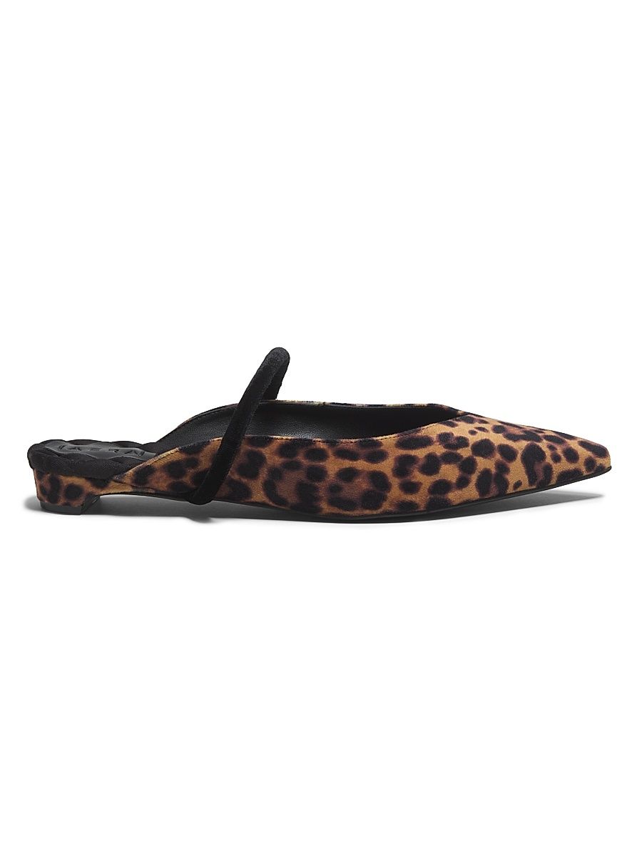 Women's Leopard-Print Mules - Leopardo - Size 11