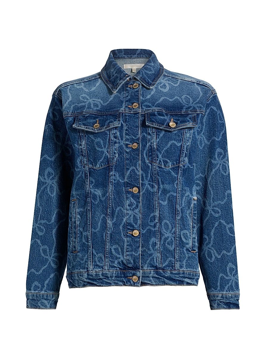 Women's Valette Ribbon Denim Jacket - Bow Chambray - Size Large