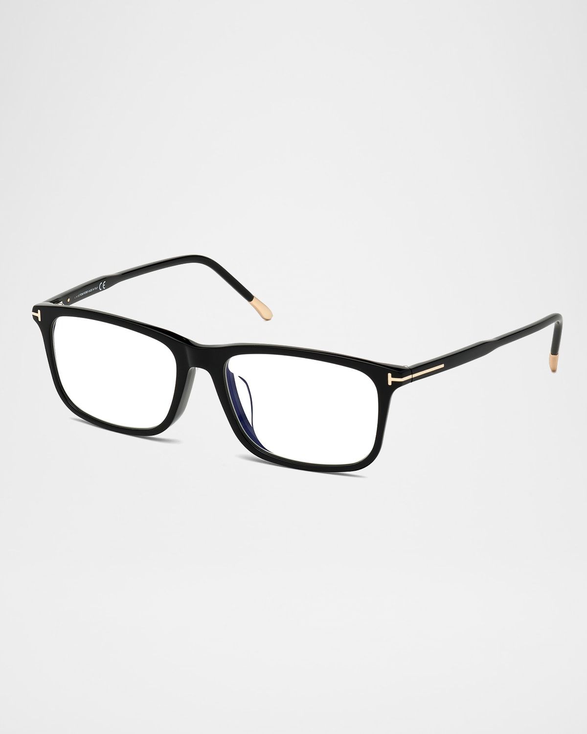 Men & apos;s Blue Block Rectangle Acetate Optical Frames