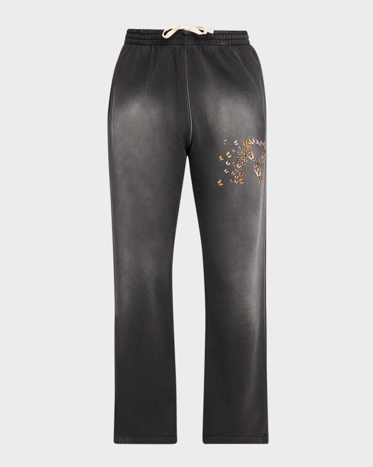 Men & apos;s Butterfly Initial Cotton Sweatpants