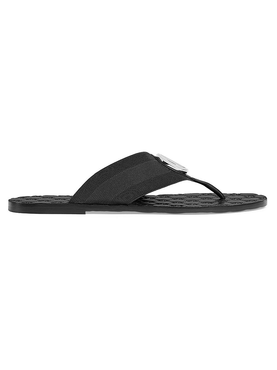 Men's Riviera Logo Flip-Flops - Black - Size 13
