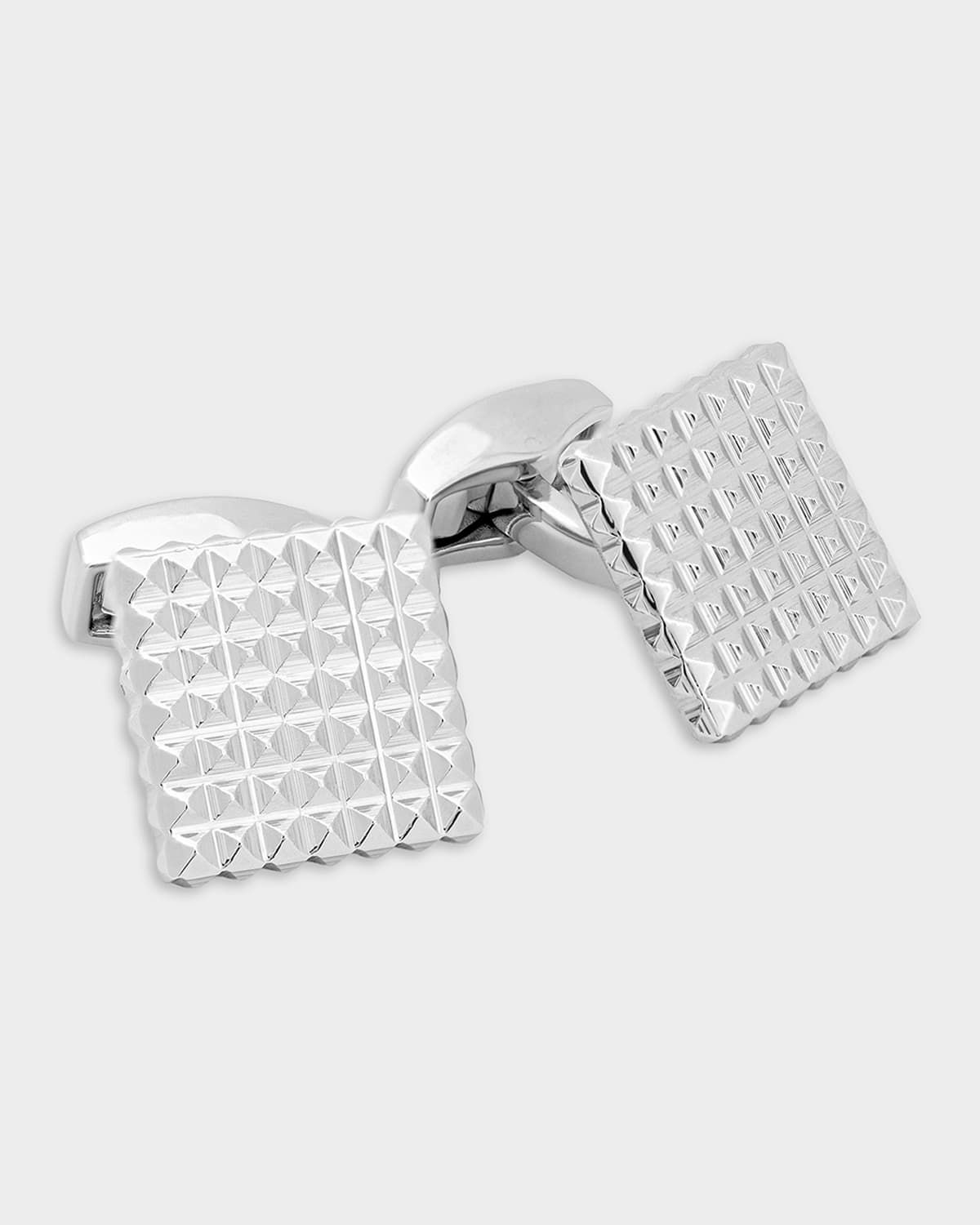 Men & apos;s Palladium-Plated Diamond Giza Square Cufflinks