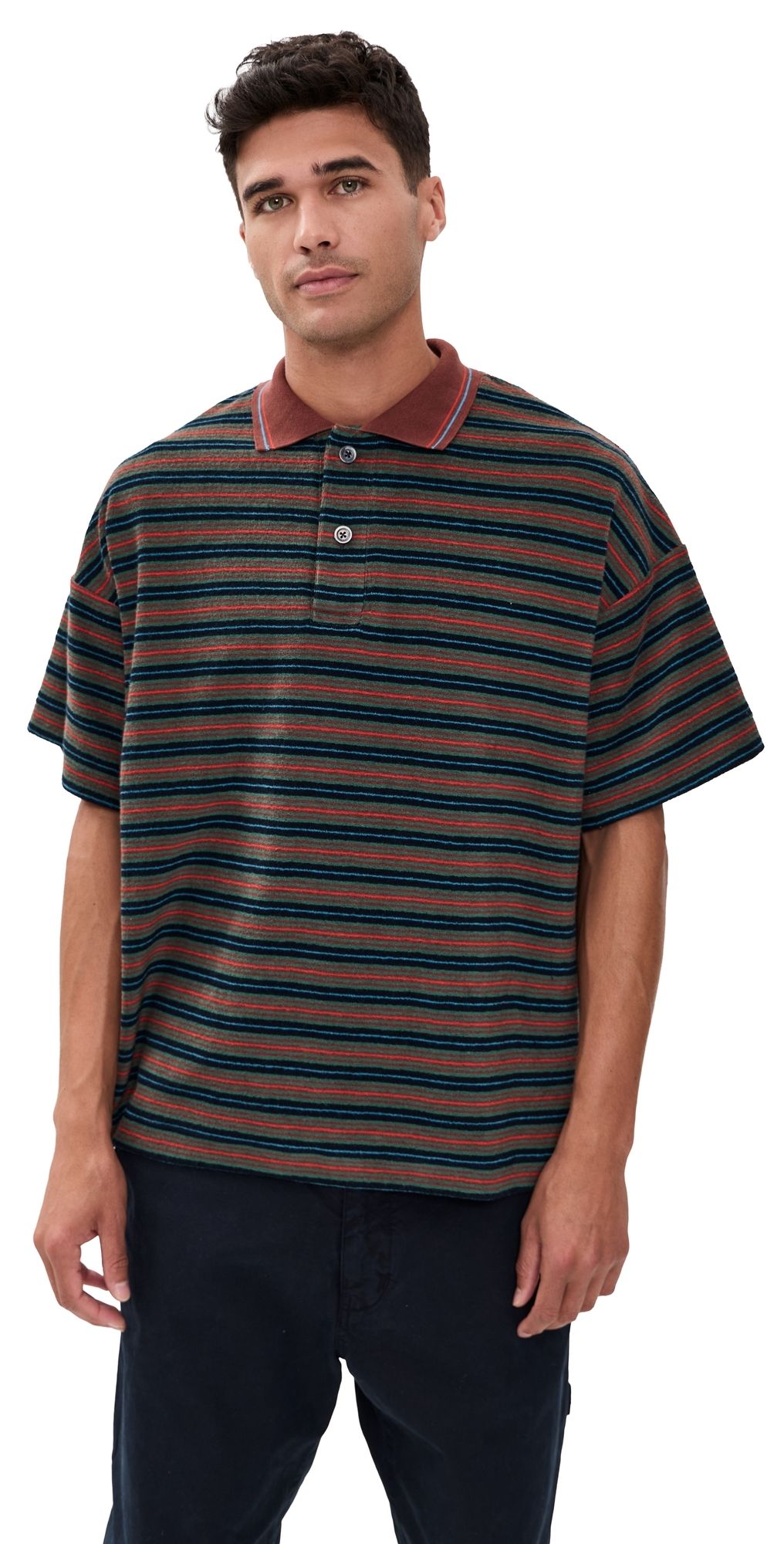 Howlin' Striped Terry Space Polo Astro Mind M