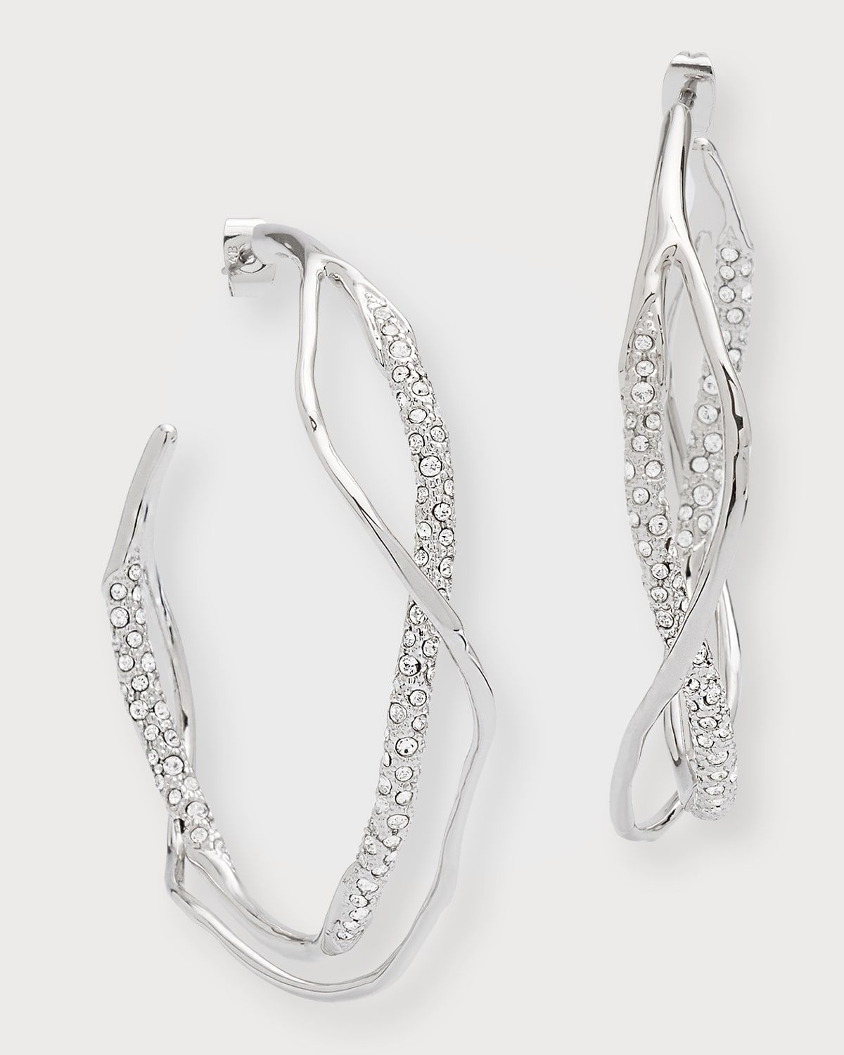 Intertwined Pave Hoop Earrings