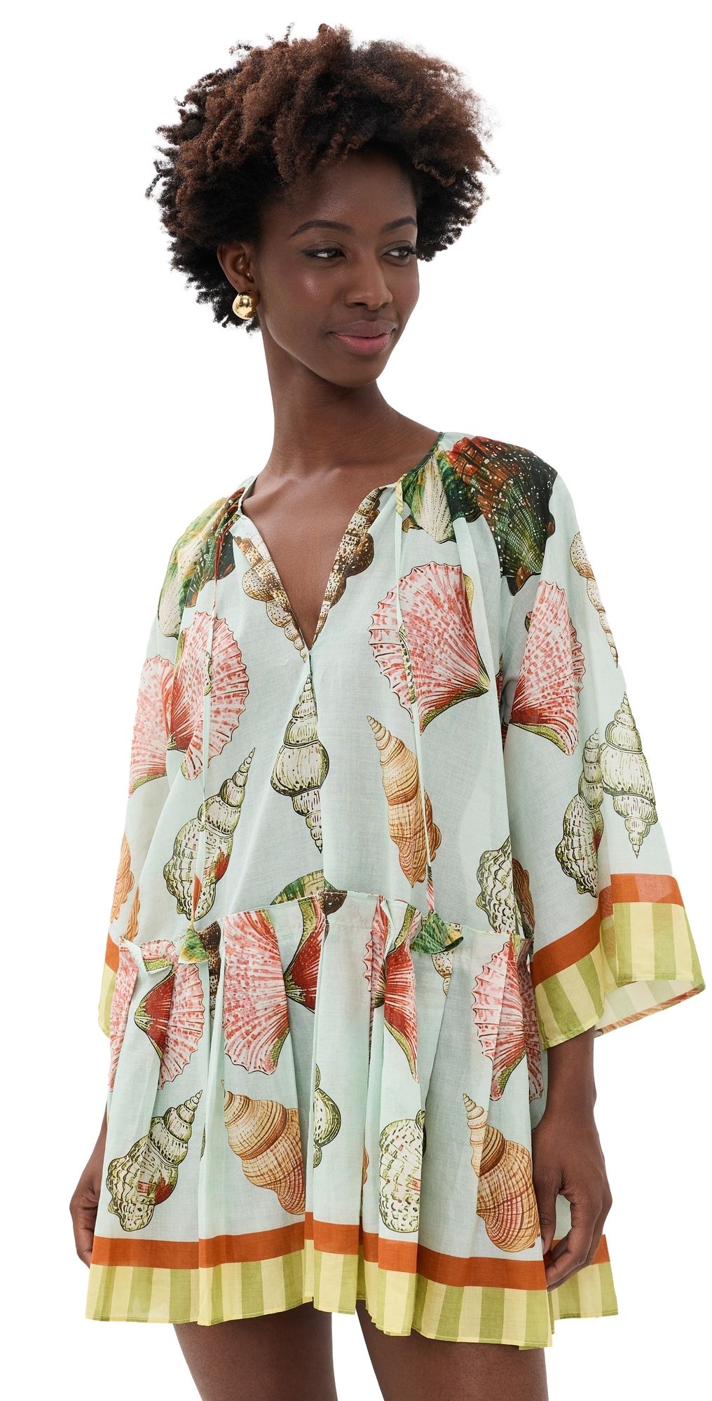 Hunter Bell Villa Cover Up Dress Somers Shell Mint M/L