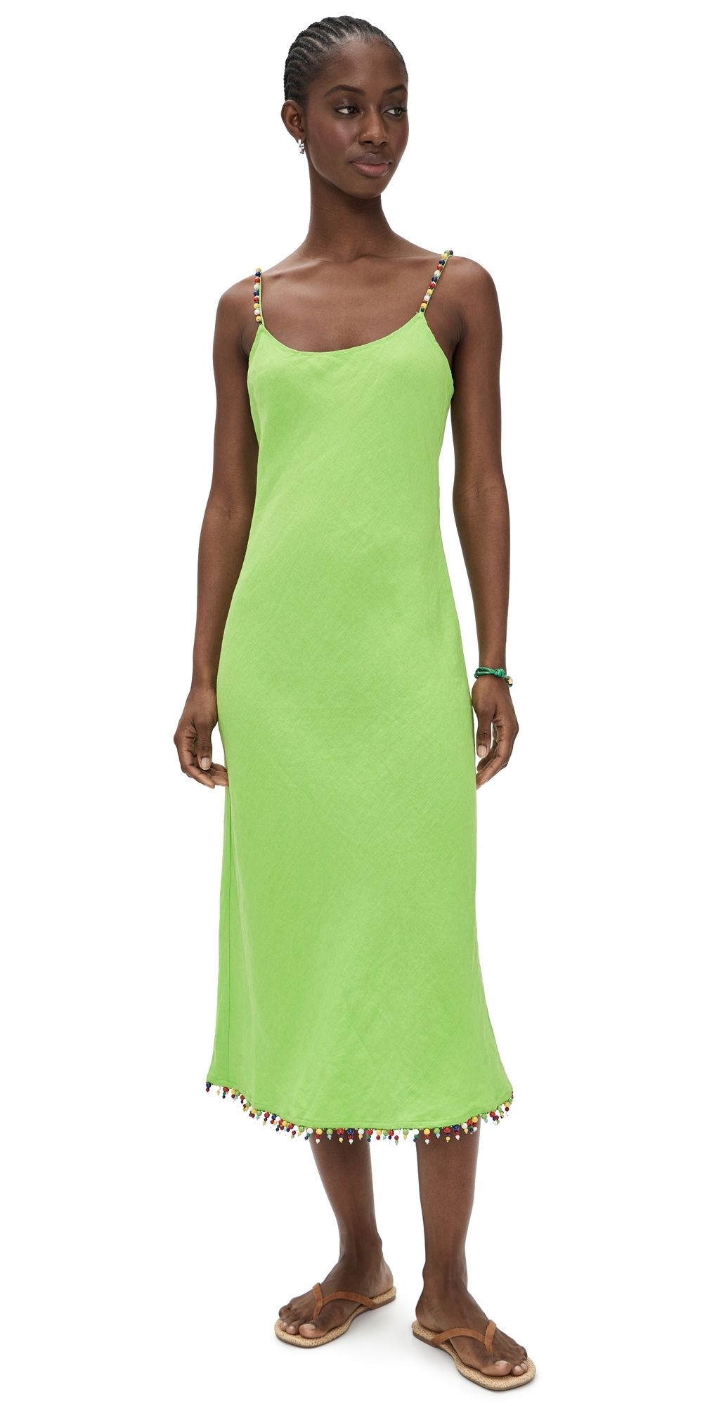 Polo Ralph Lauren Leilani Linen Dress RIVIERA GREEN 10