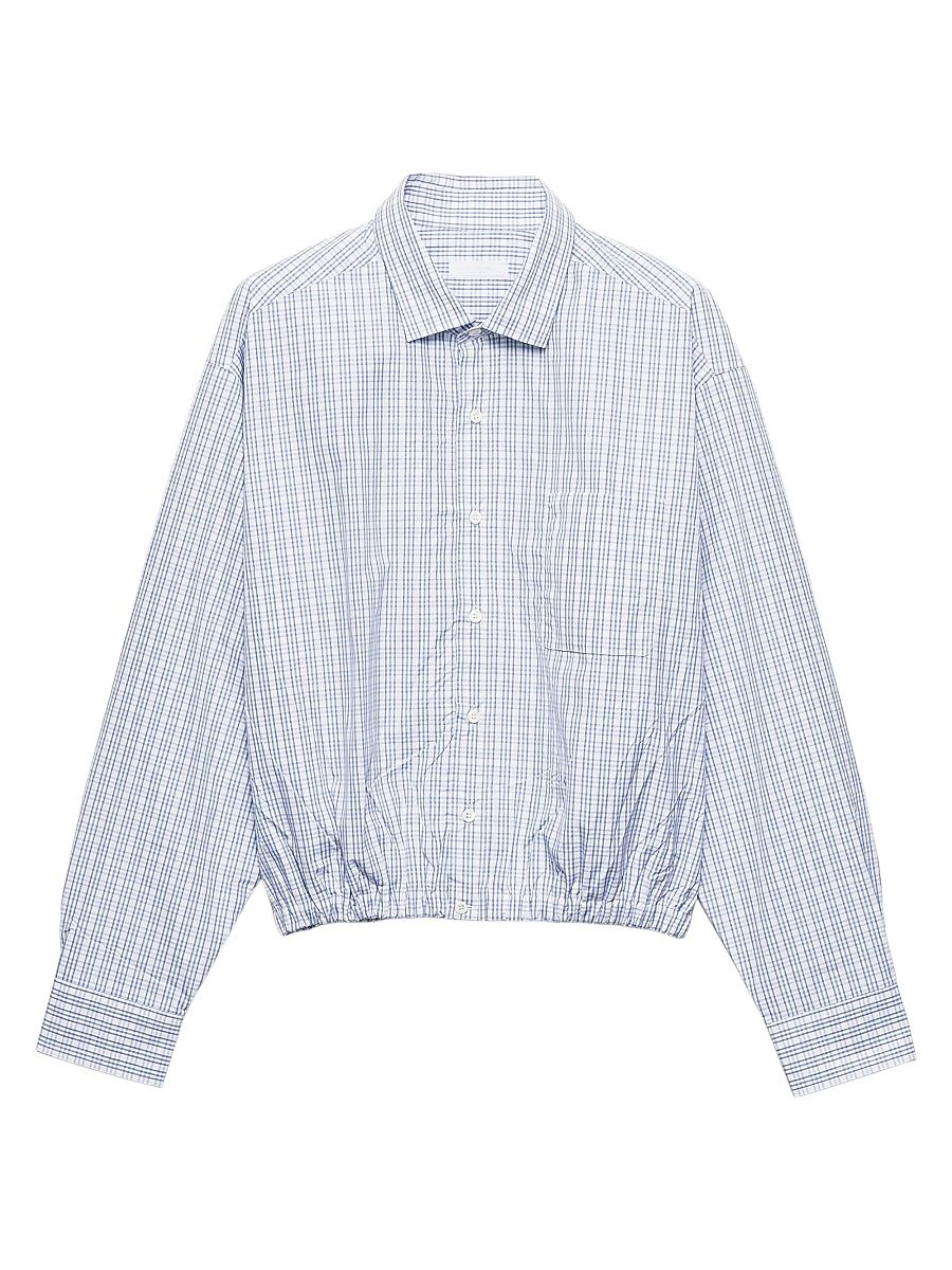 Men's Cotton Shirt - Blue - Size Large