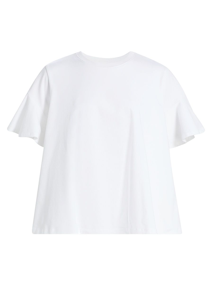 Women's Jane Cotton Trapeze T-Shirt - White - Size XL