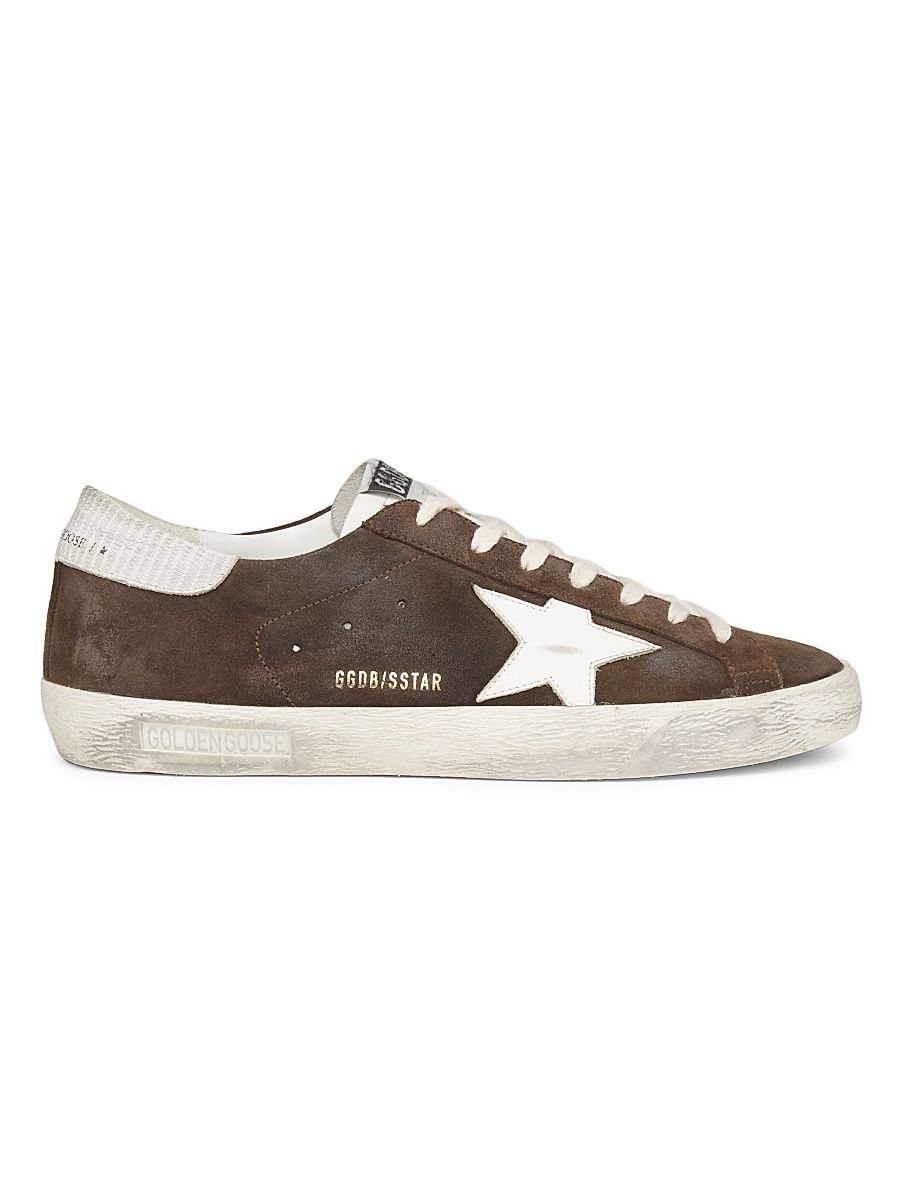 Men's Super-Star Classic Leather Sneakers - Brown White - Size 11