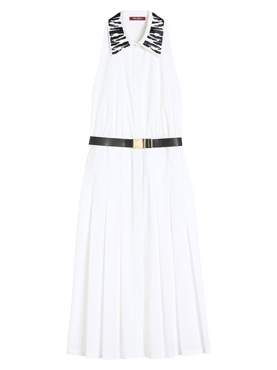 Women's Poplin Shirt Dress - White - Size 16