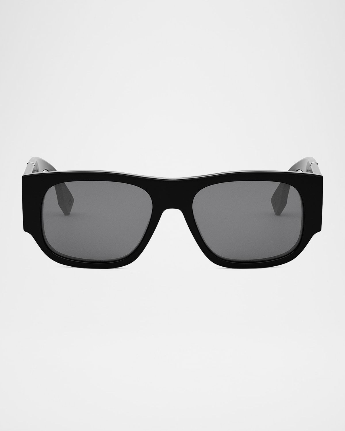 Men & apos;s Fendi Diagonal Acetate Rectangle Sunglasses