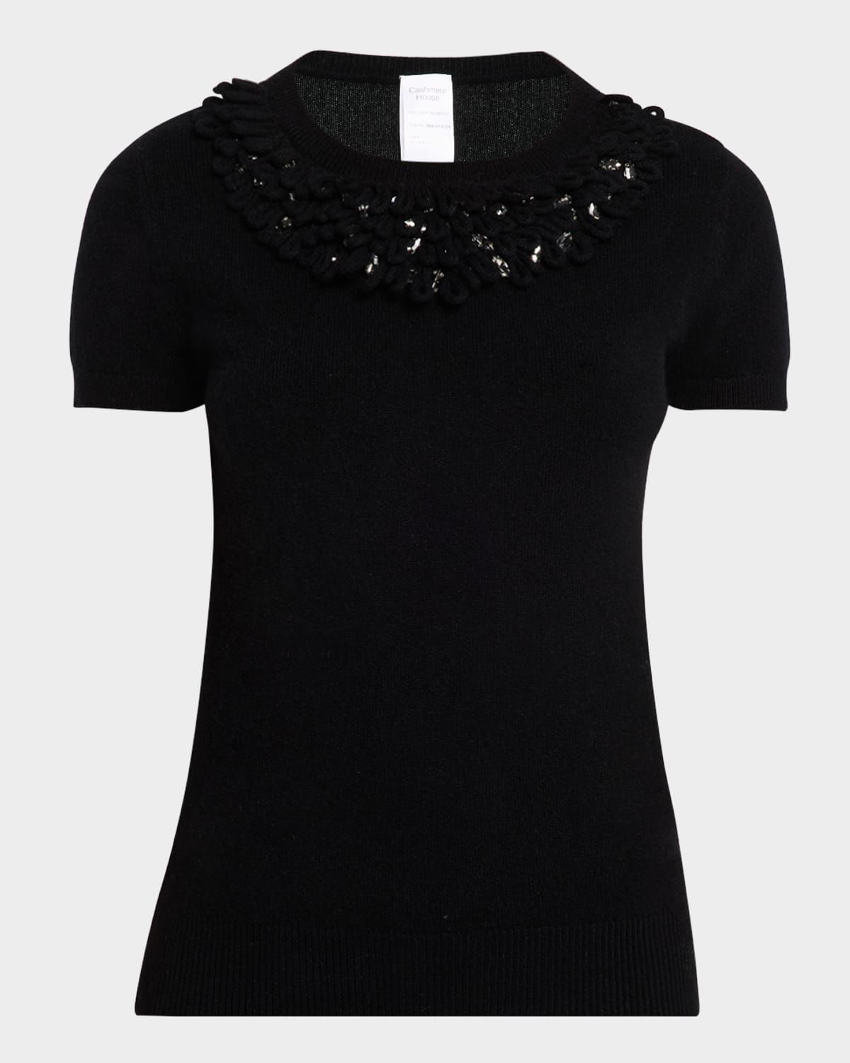 Cashmere Loop & Rhinestone Crewneck