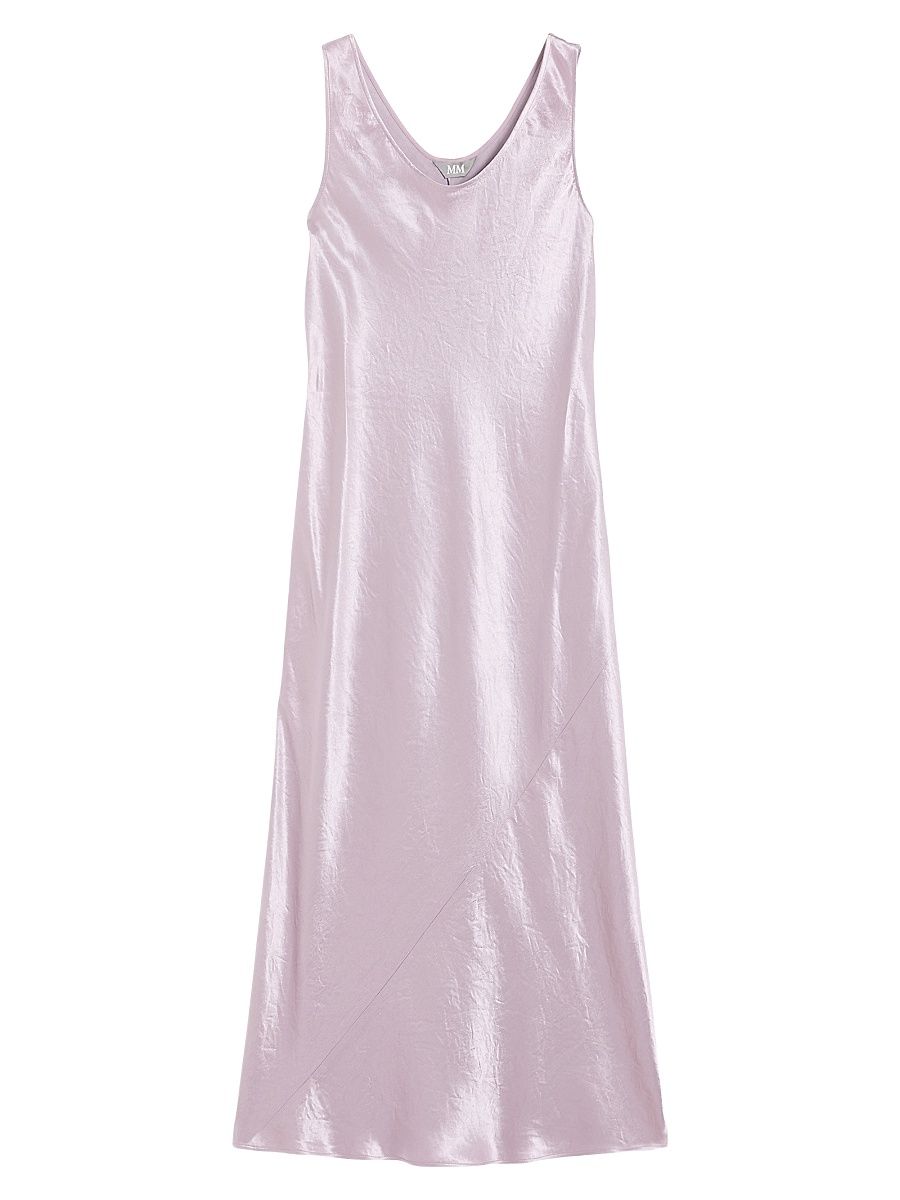 Women's Long Shiny Satin Dress - Wisteria - Size 12
