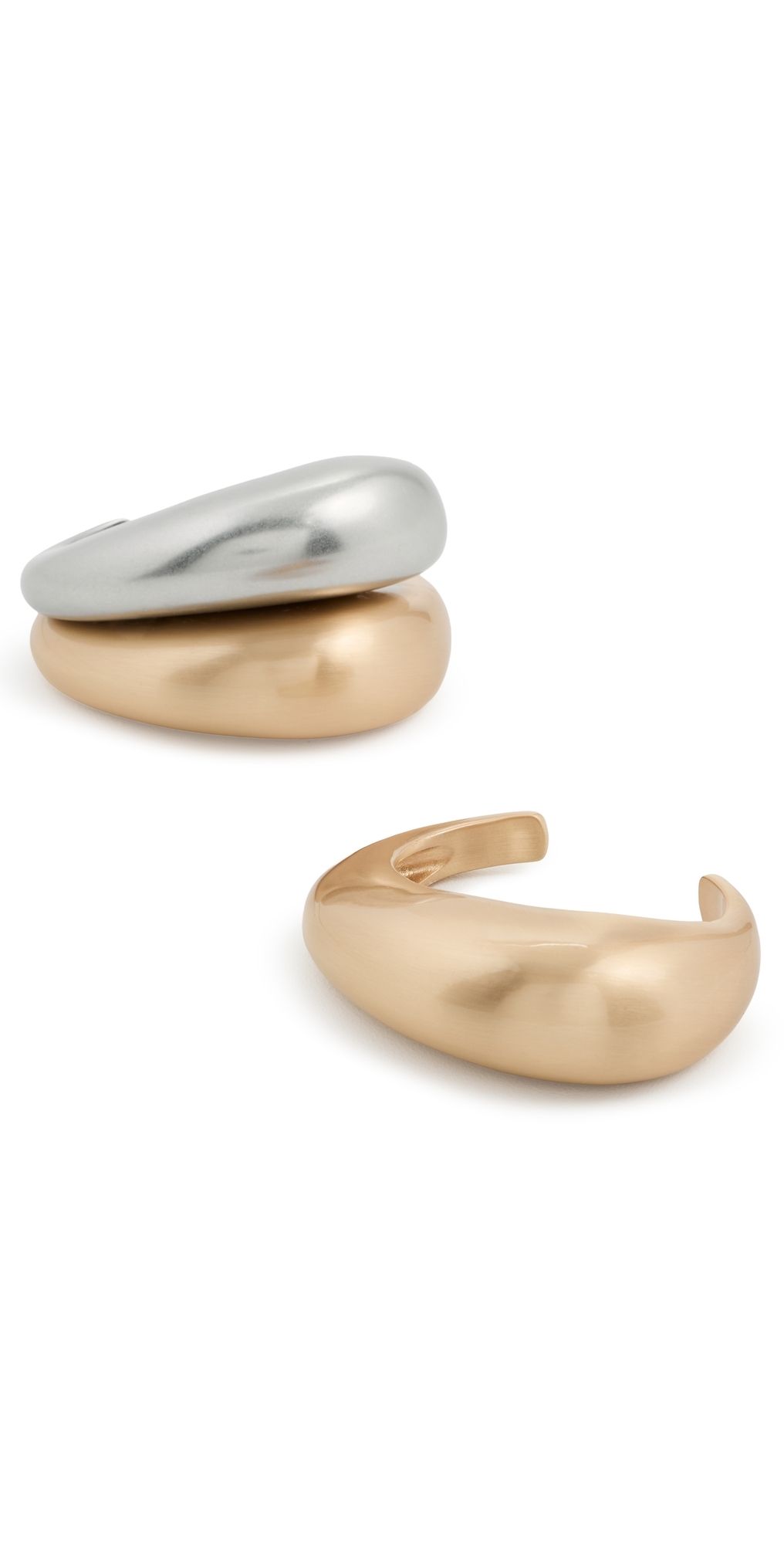Cult Gaia Analeia Cuff Set Brushed Brass/Antique Silver XS/S