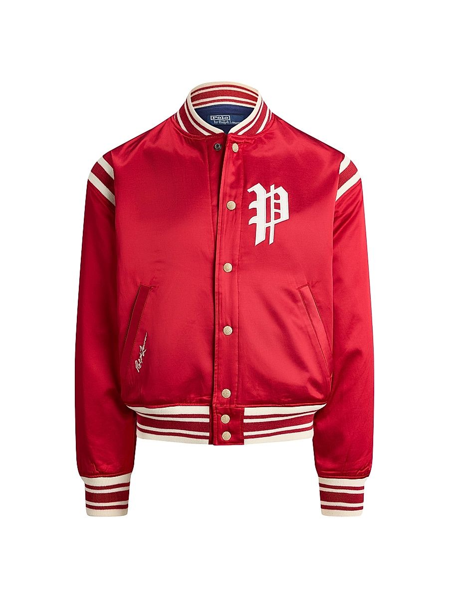 Men's Phillies Satin Woven Bomber Jacket - Ralph Red - Size XXL