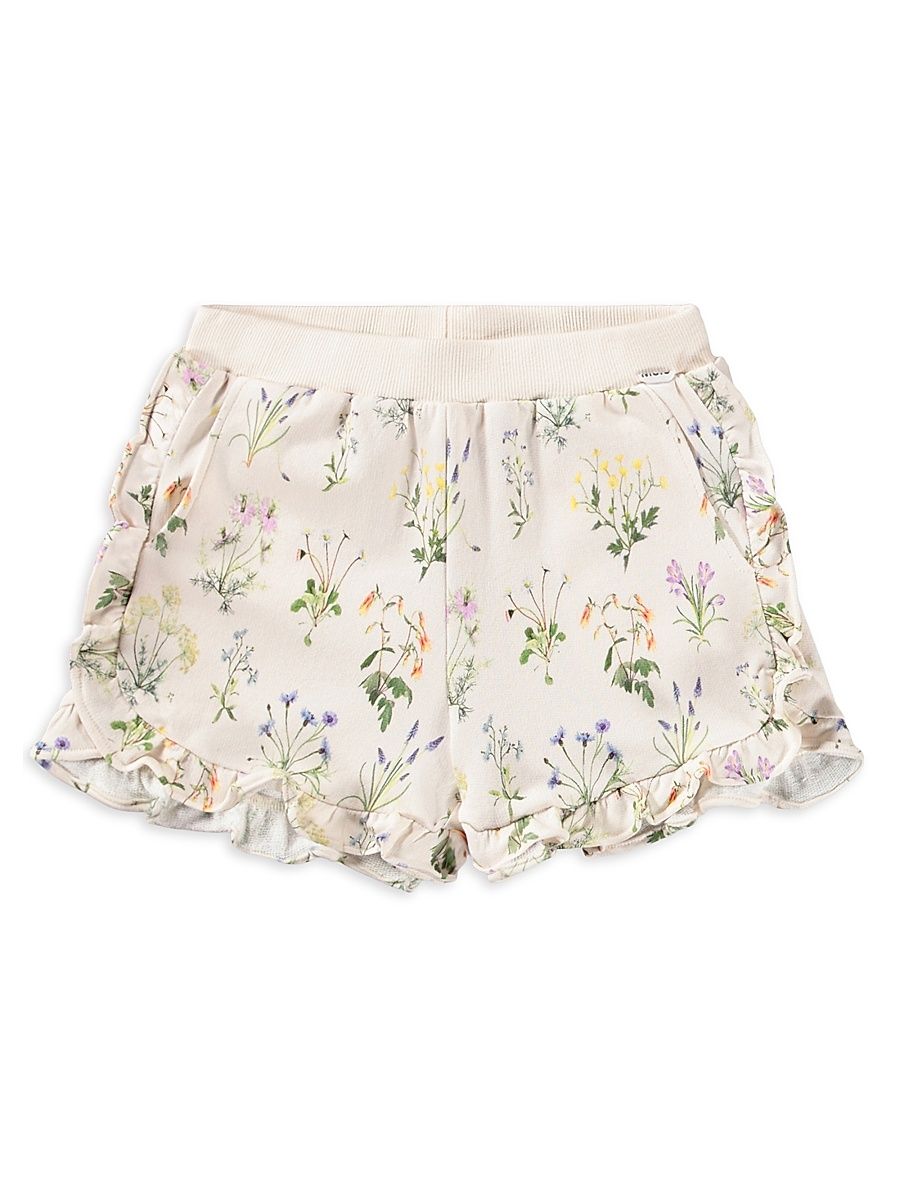 Little Girl's & Girl's Acacia Floral Ruffle Shorts - Primavera - Size 12