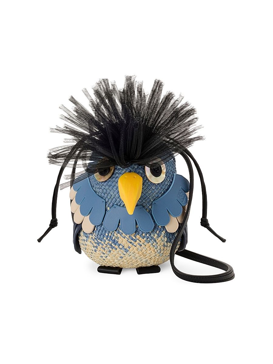 Women's LOEWE x Paula's Ibiza Bird Iraca Crossbody Bag - Blue