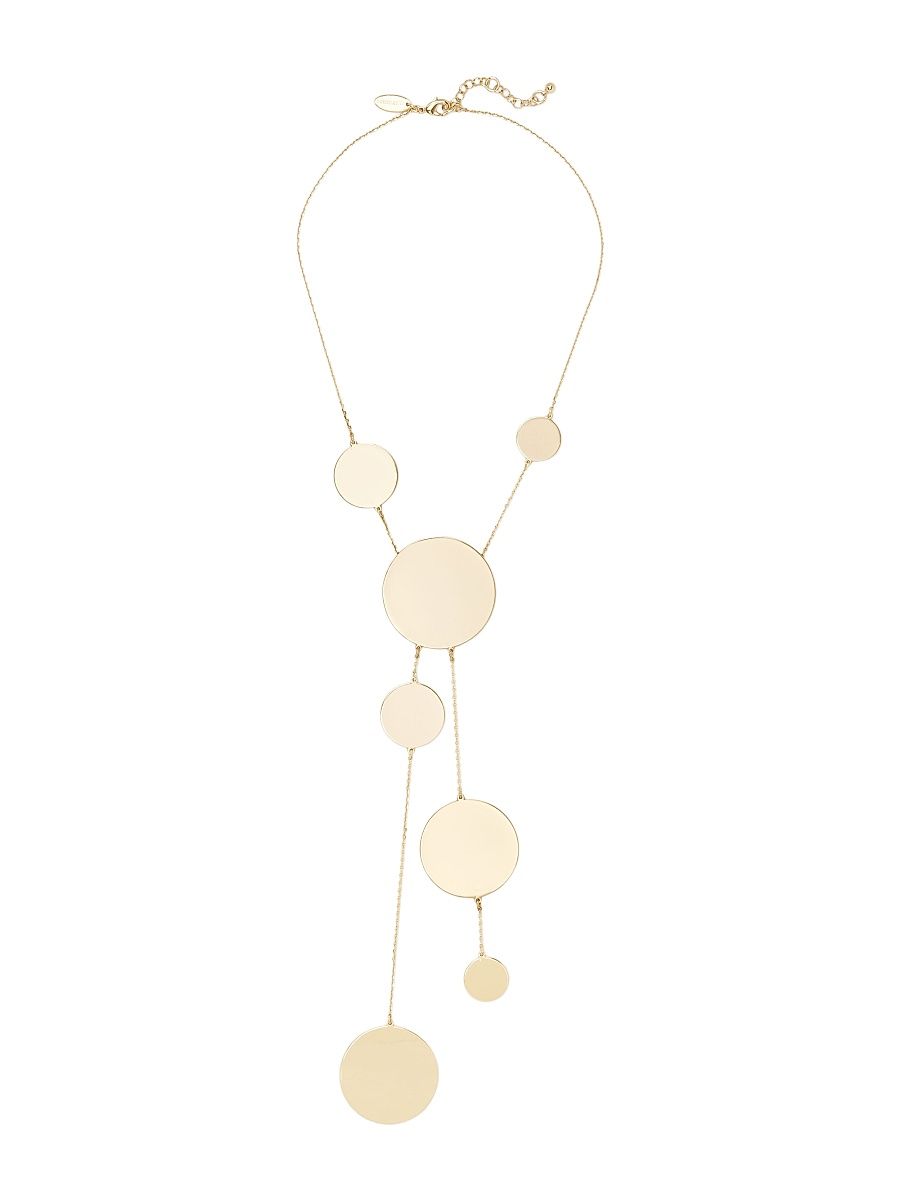 Women's Sparkle Dot Tia Goldtone Lariat Necklace - Gold