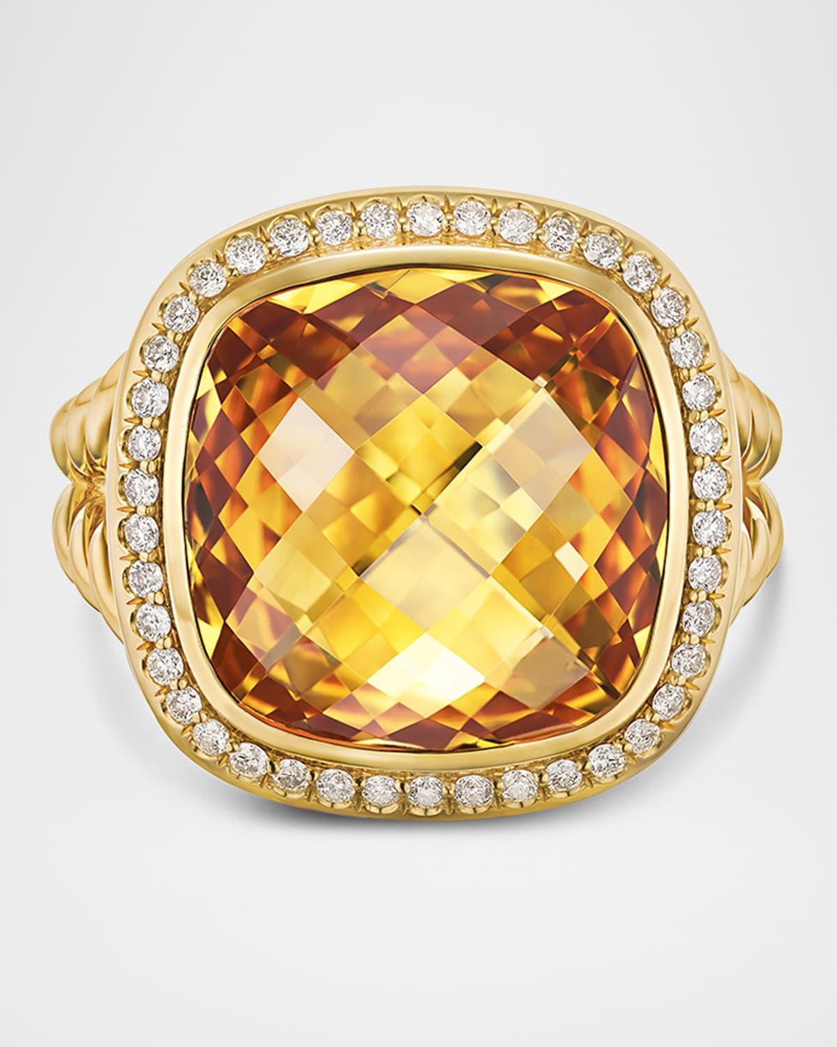 Albion Ring with Gemstones and Diamonds in 18K Gold