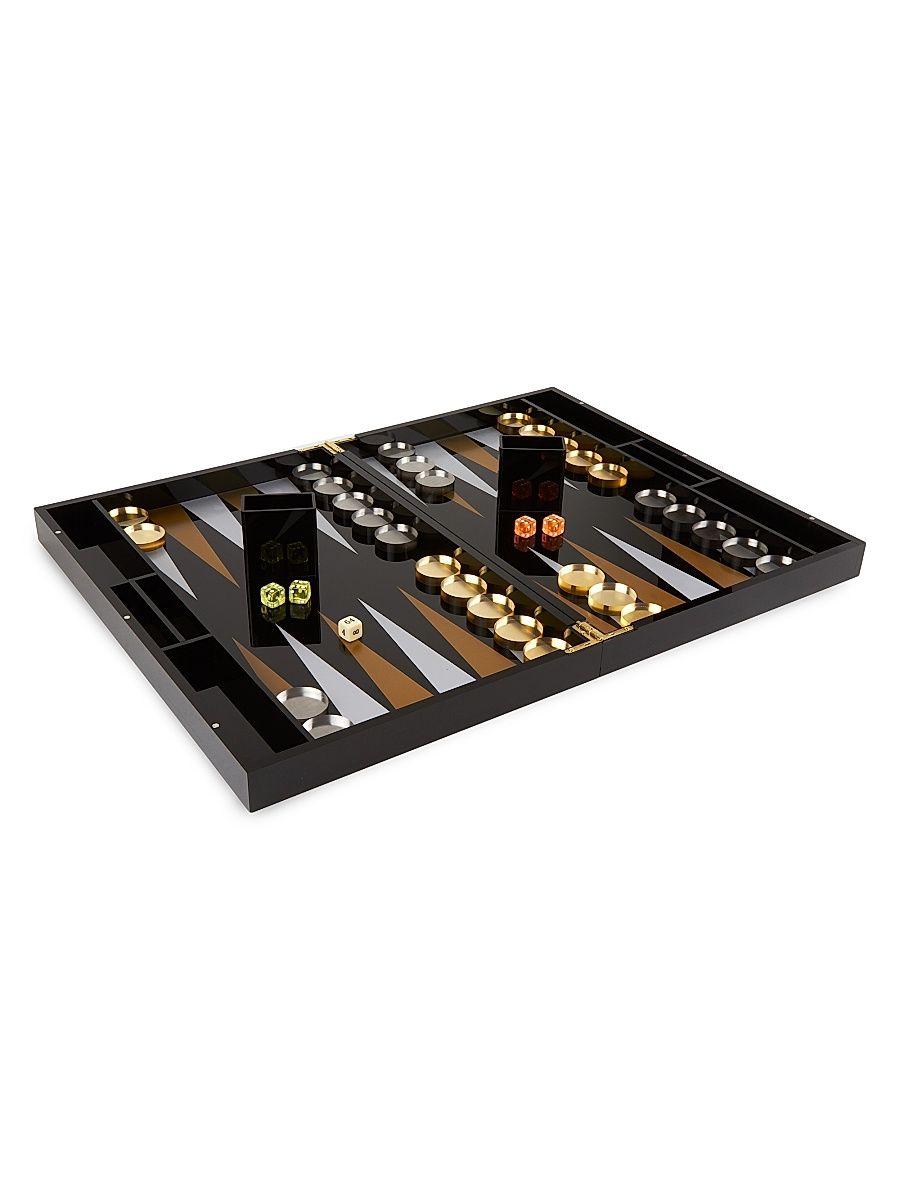 Acrylic Backgammon Set - Black