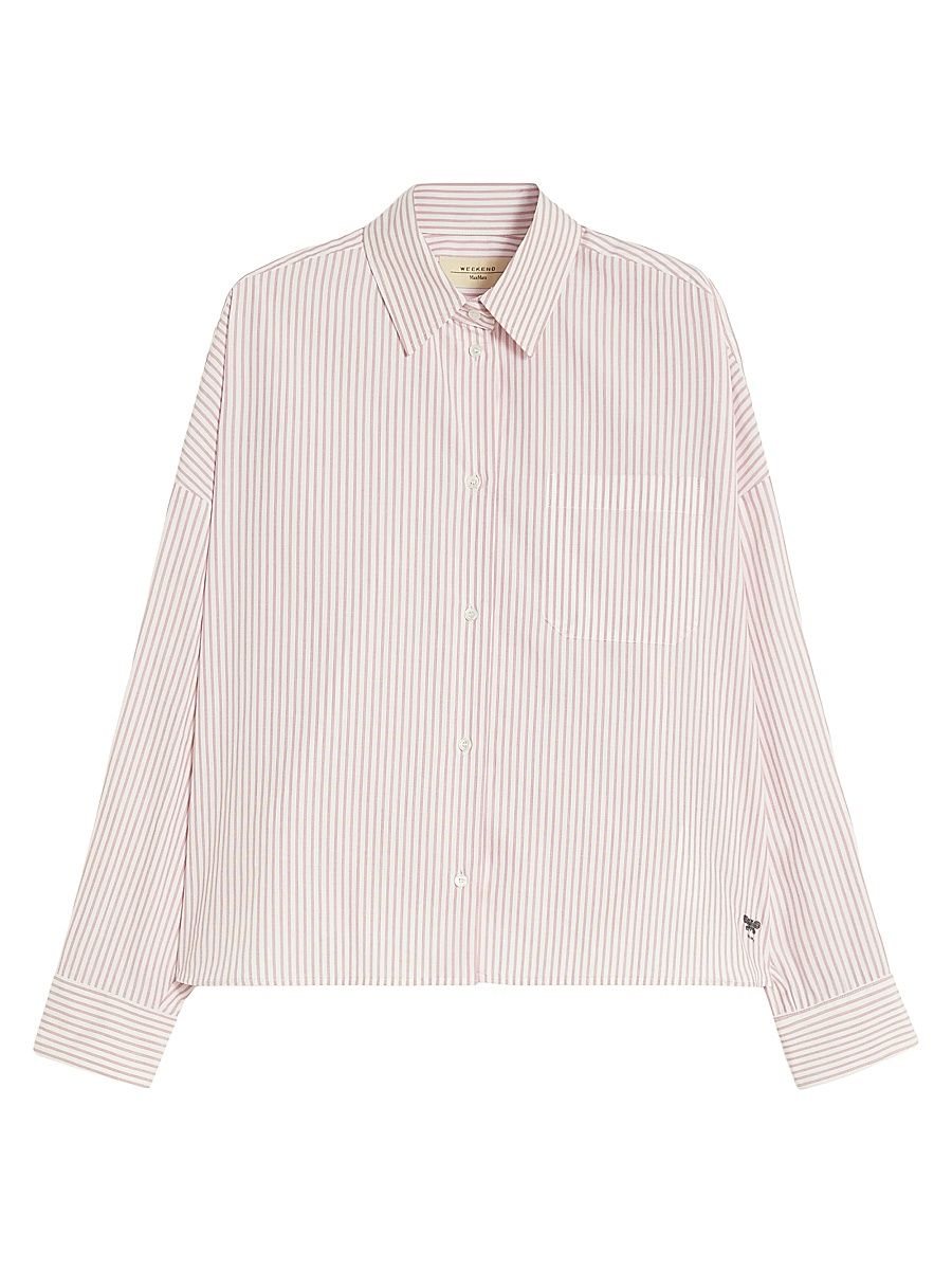 Women's Oversized Cotton Shirt - Pink - Size 16