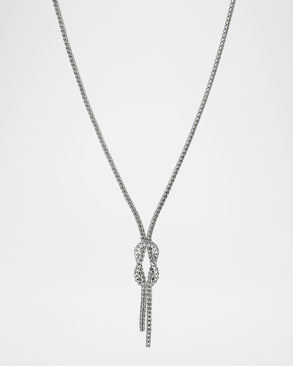 Sterling Silver Love Knot Y Necklace